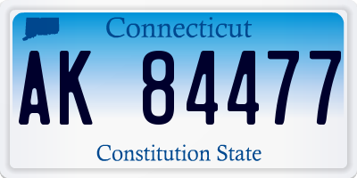 CT license plate AK84477