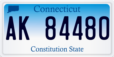 CT license plate AK84480