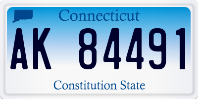 CT license plate AK84491