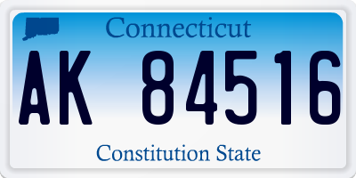 CT license plate AK84516