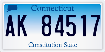 CT license plate AK84517