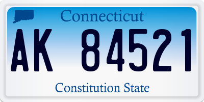 CT license plate AK84521