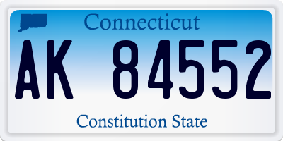 CT license plate AK84552