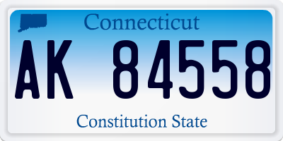 CT license plate AK84558