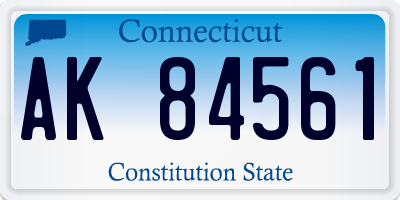 CT license plate AK84561