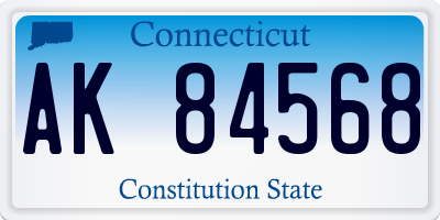 CT license plate AK84568