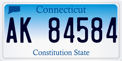 CT license plate AK84584