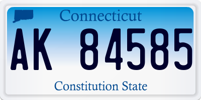 CT license plate AK84585
