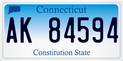 CT license plate AK84594