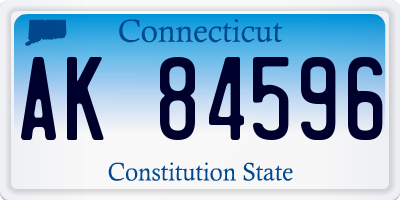 CT license plate AK84596