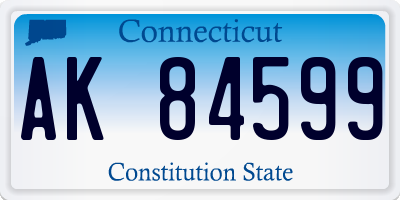 CT license plate AK84599