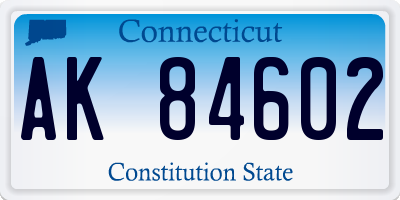 CT license plate AK84602