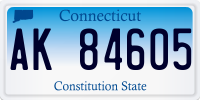 CT license plate AK84605