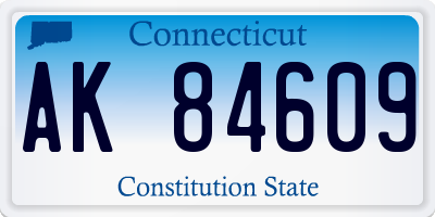 CT license plate AK84609