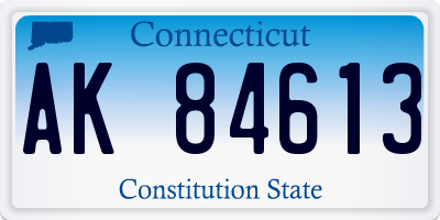 CT license plate AK84613