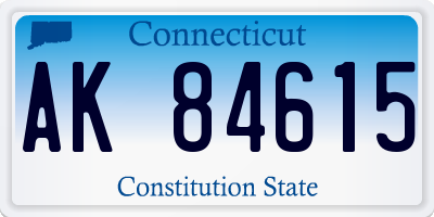 CT license plate AK84615