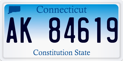 CT license plate AK84619