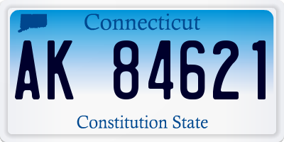 CT license plate AK84621