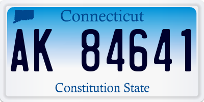 CT license plate AK84641