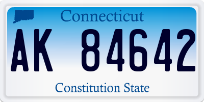 CT license plate AK84642