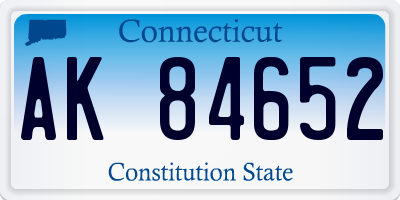 CT license plate AK84652
