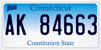 CT license plate AK84663