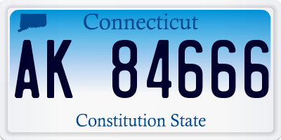 CT license plate AK84666