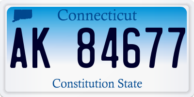 CT license plate AK84677