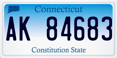 CT license plate AK84683