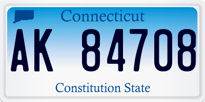 CT license plate AK84708