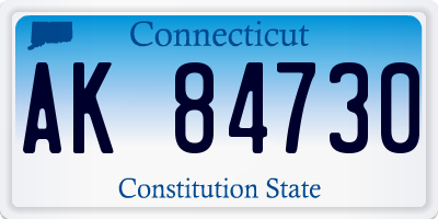 CT license plate AK84730