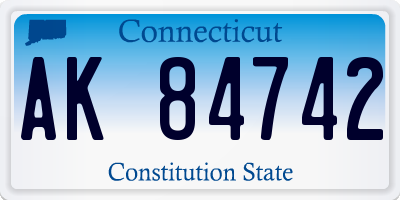 CT license plate AK84742