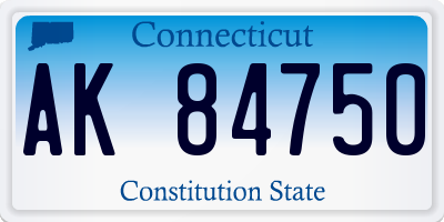 CT license plate AK84750