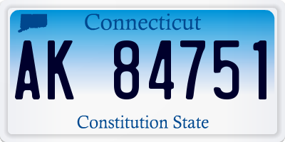 CT license plate AK84751