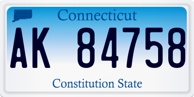CT license plate AK84758