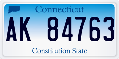 CT license plate AK84763
