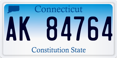 CT license plate AK84764