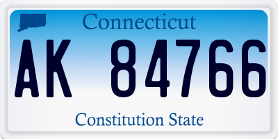 CT license plate AK84766