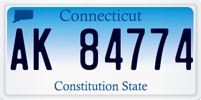 CT license plate AK84774