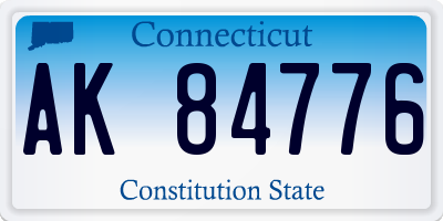 CT license plate AK84776