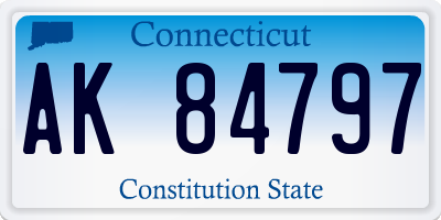 CT license plate AK84797