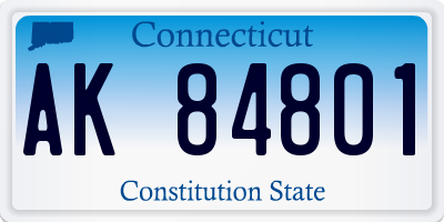 CT license plate AK84801