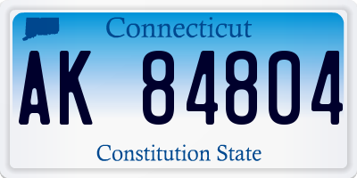 CT license plate AK84804