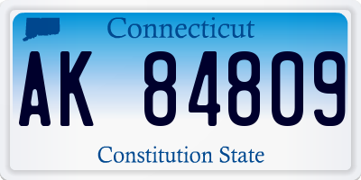 CT license plate AK84809