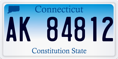 CT license plate AK84812