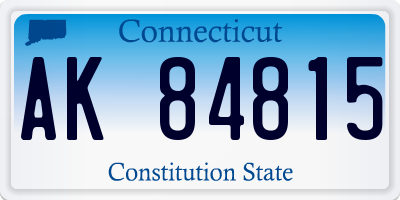 CT license plate AK84815