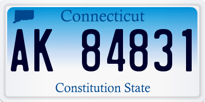 CT license plate AK84831