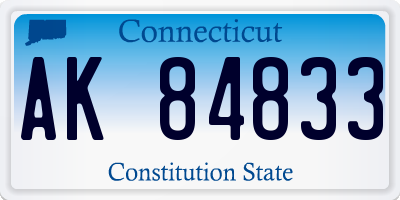 CT license plate AK84833