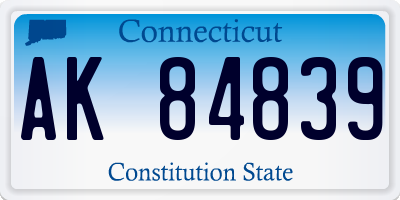 CT license plate AK84839