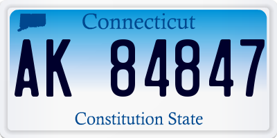 CT license plate AK84847